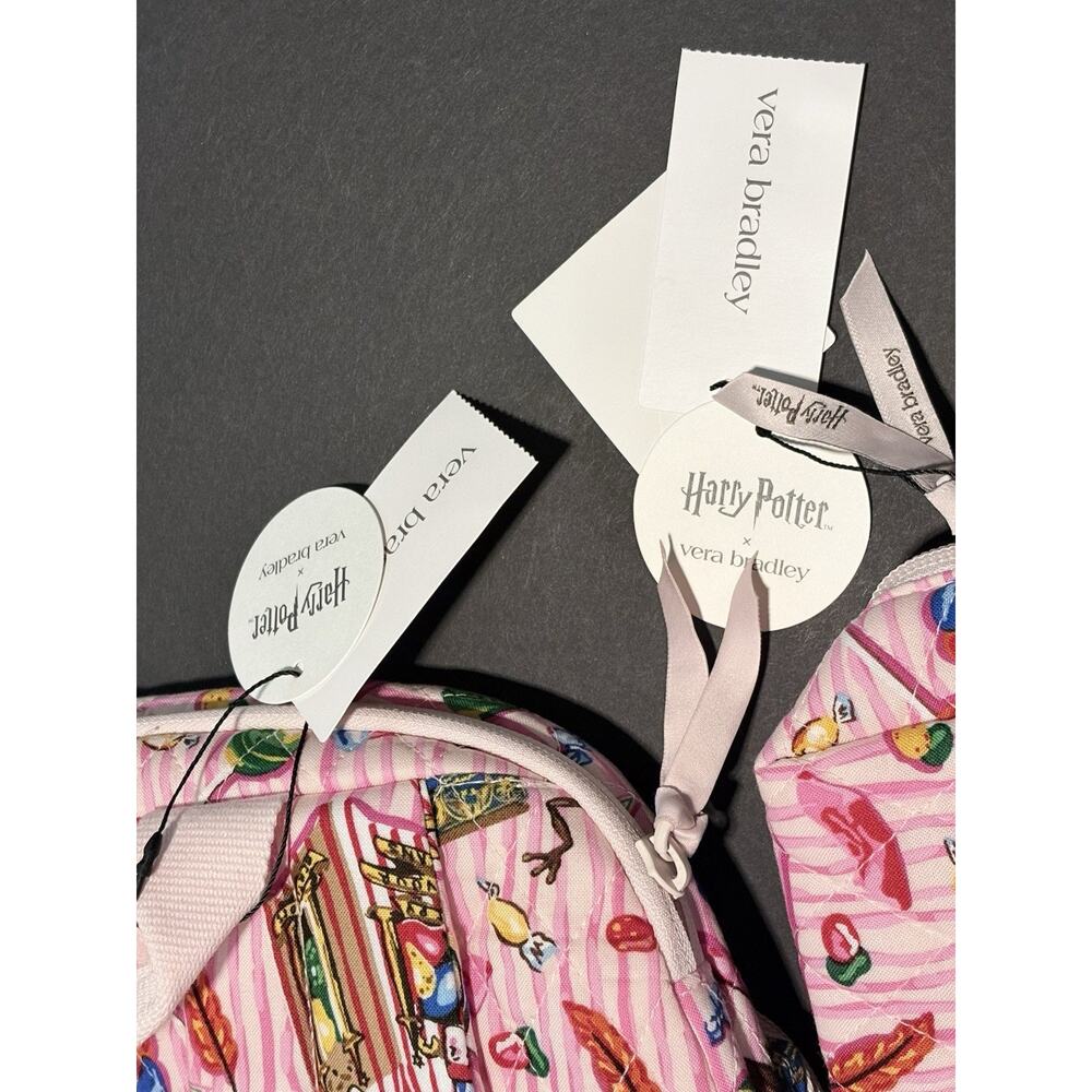 Vera Bradley Harry Potter Honeydukes Large Backpack Cosmetic Makeup Bag Set NWT - Picture 9 of 12